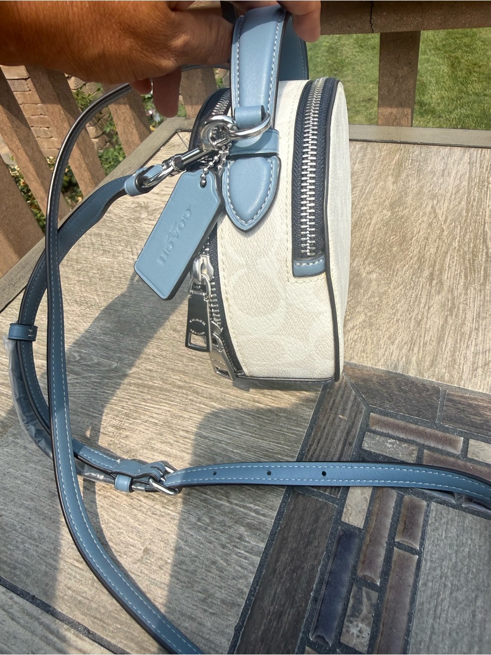 NWT Coach Canteen Crossbody Bag in Signature Canvas with Varsity Motif - Picture 4 of 12